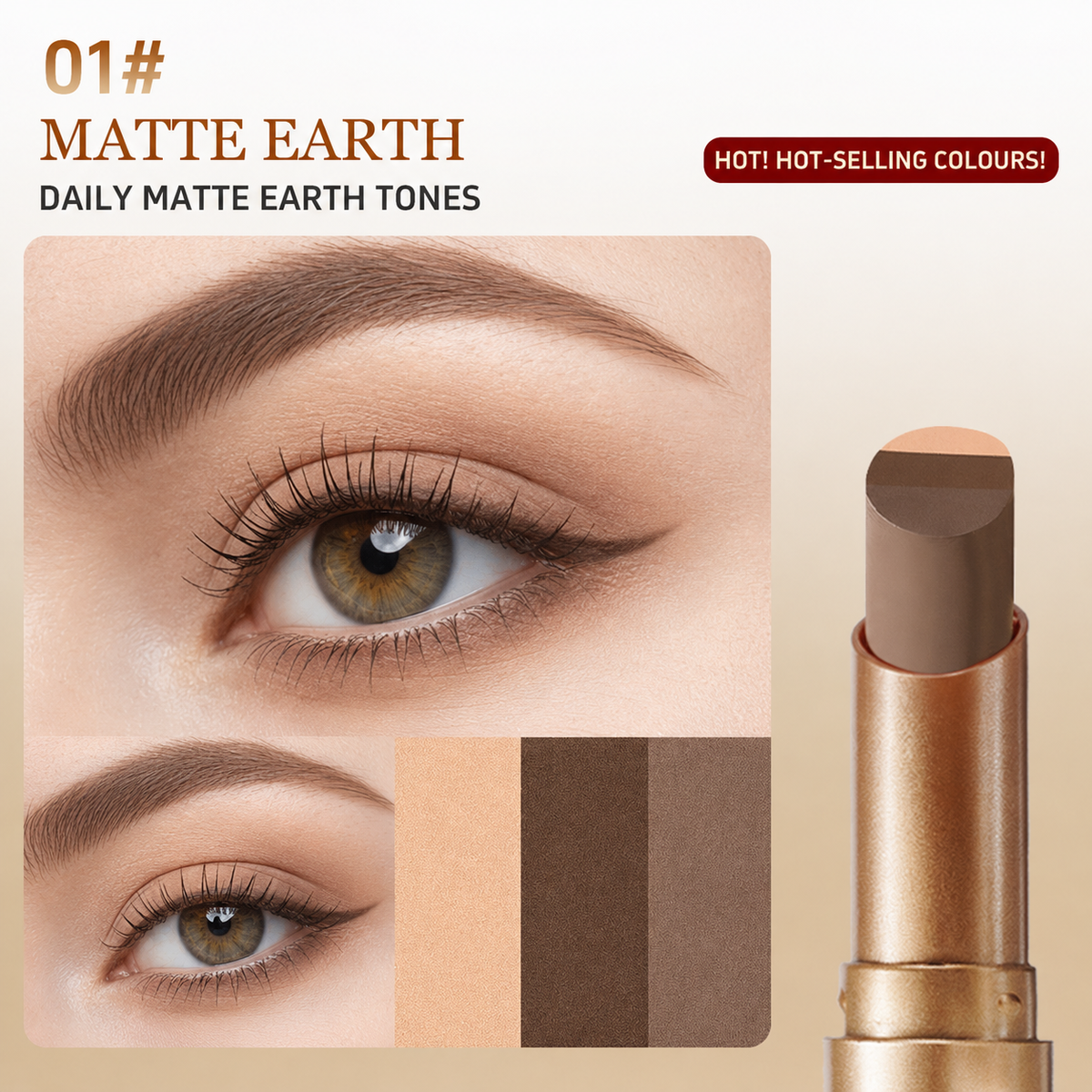 🎄 CHRISTMAS SPECIAL — 50% OFF! 🎁Effortless 3 Color Eyeshadow Stick