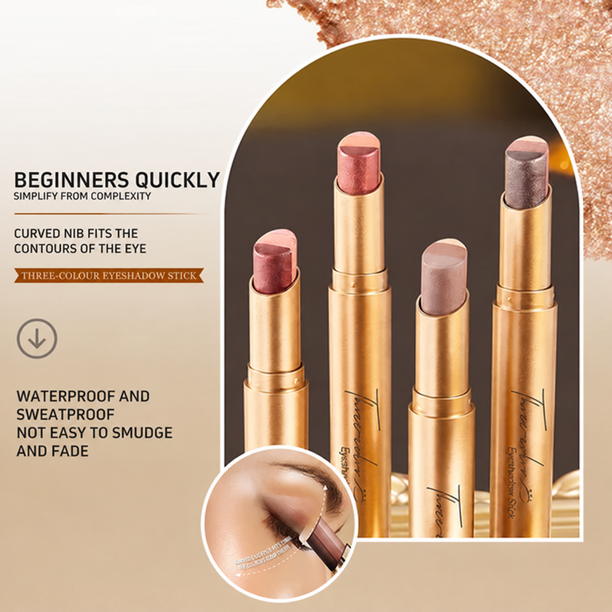 🎄 CHRISTMAS SPECIAL — 50% OFF! 🎁Effortless 3 Color Eyeshadow Stick